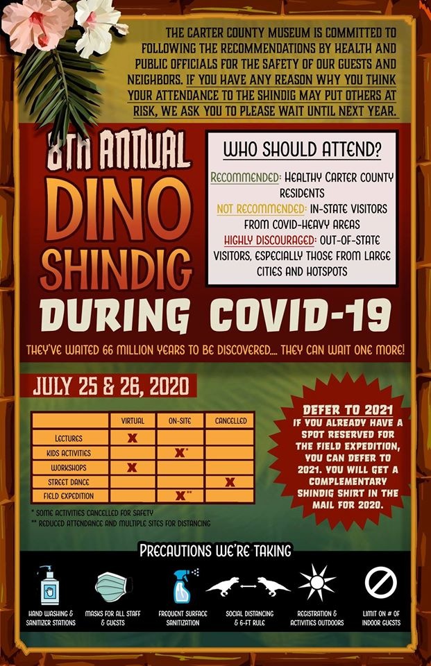 Changes to the 8th Annual Dino Shindig The Ekalaka Eagle